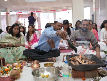 BAMS New Students 2024-25 शिष्योपनयन संस्कार विधी at PPAMC College