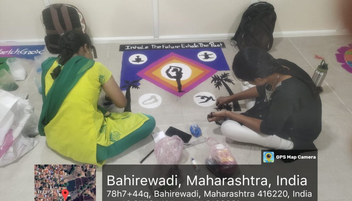Participation of Rangoli & Poster Making competition of our Students @ Government Yoga & Naturopathy College, Uttur