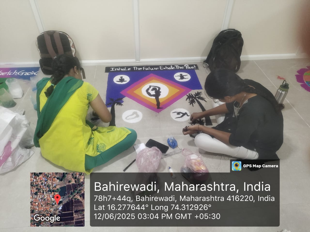 Participation of Rangoli & Poster Making competition of our Students @ Government Yoga & Naturopathy College, Uttur